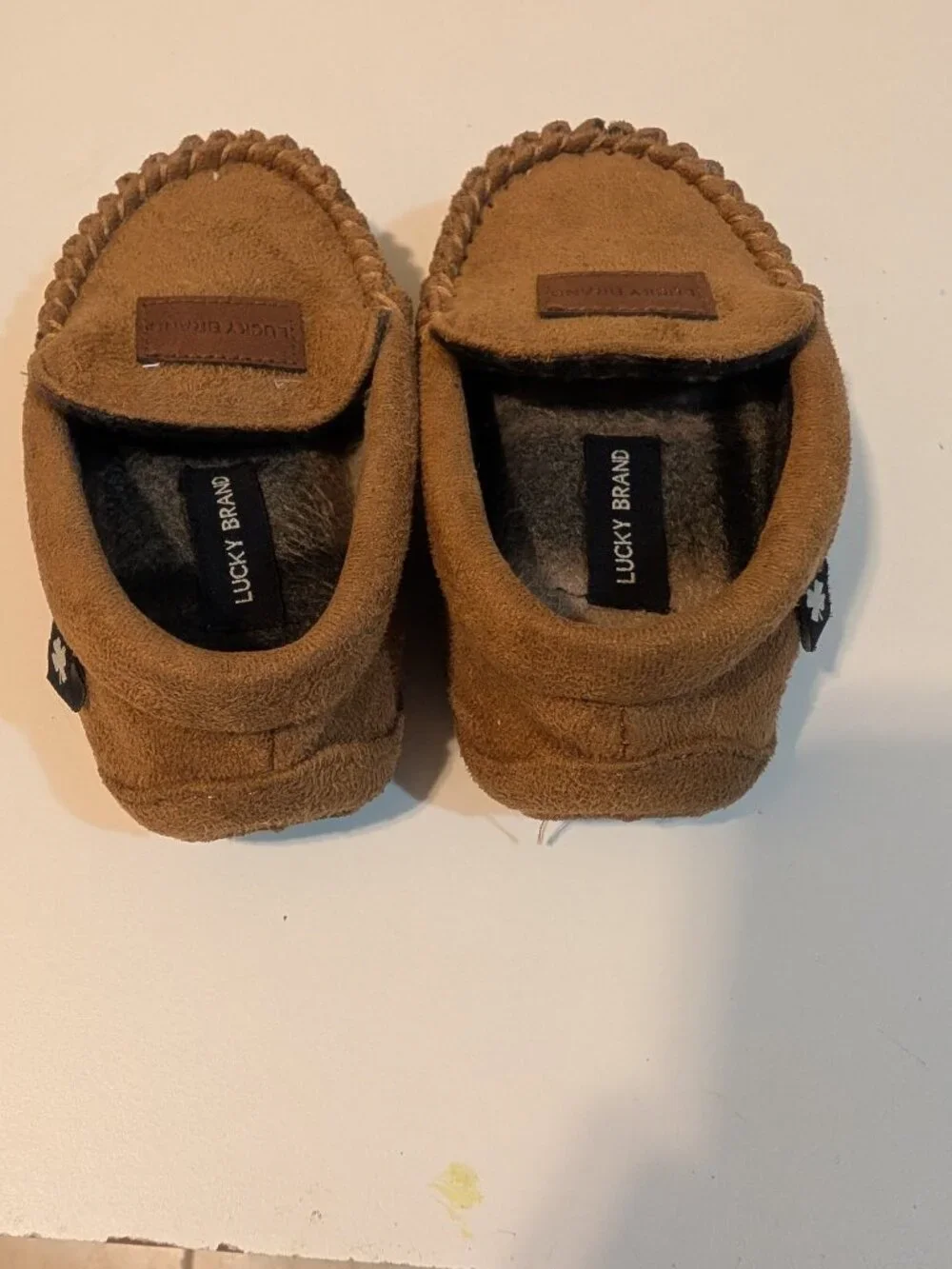 Toddler moccasin slippers, size 7-8